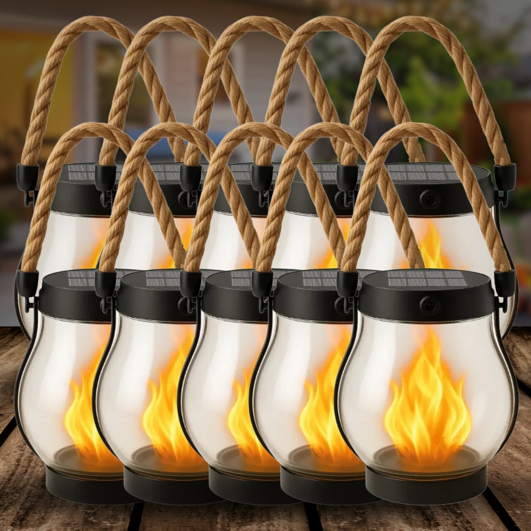 Halloween Sale 49% OFF 🎃 Kaliiqo™ – Flickering Flame Solar Lantern Outdoor Lights