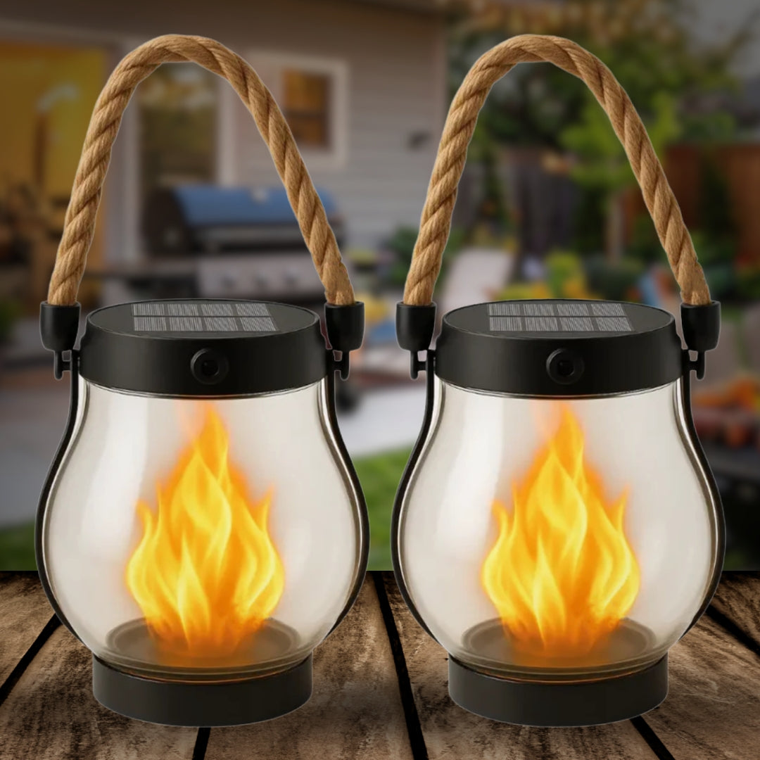 Halloween Sale 49% OFF 🎃 Kaliiqo™ – Flickering Flame Solar Lantern Outdoor Lights