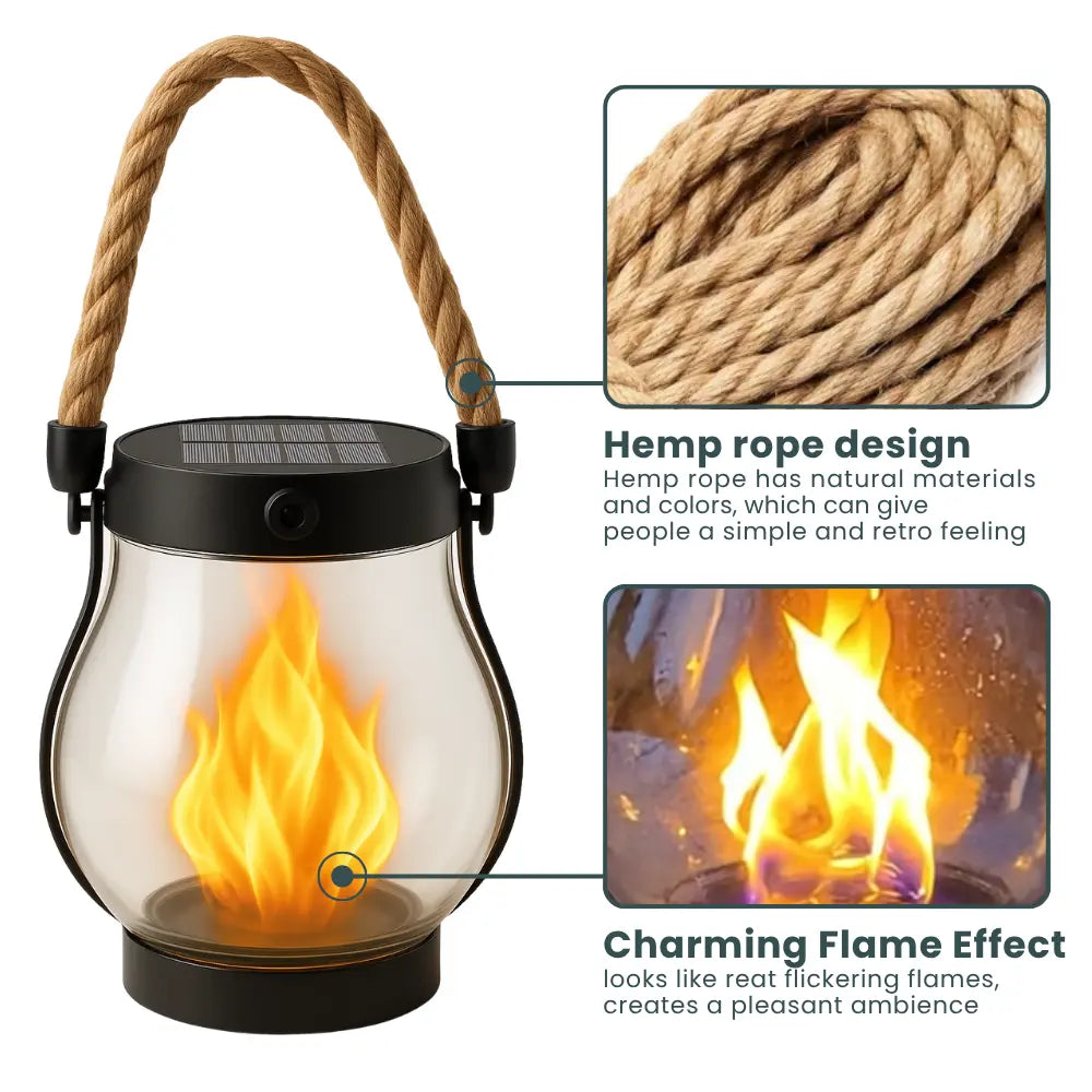 Halloween Sale 49% OFF 🎃 Kaliiqo™ – Flickering Flame Solar Lantern Outdoor Lights
