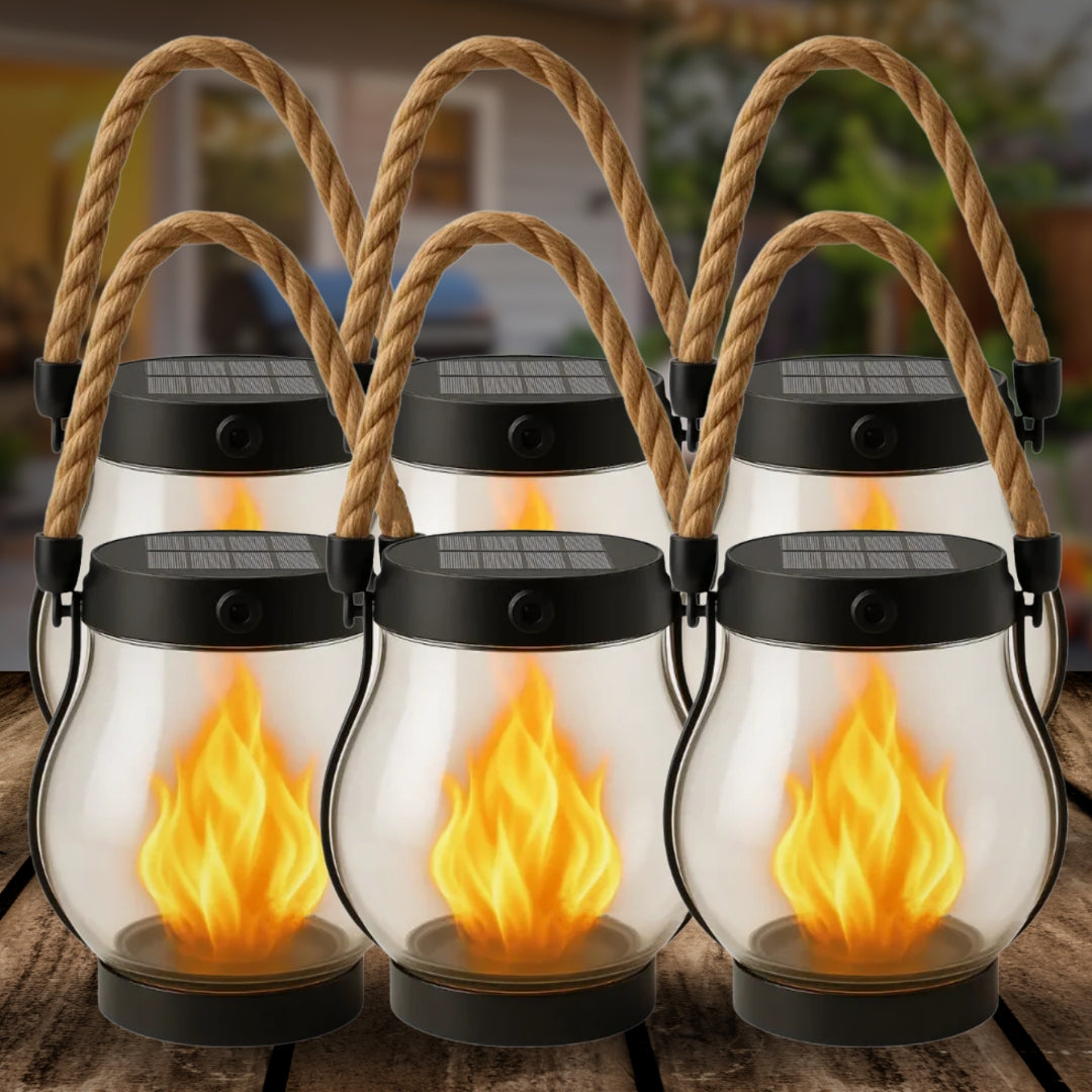 Halloween Sale 49% OFF 🎃 Kaliiqo™ – Flickering Flame Solar Lantern Outdoor Lights