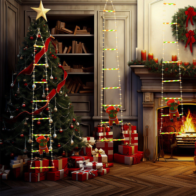 🎅Christmas Flash Deal 🎁 65% OFF ✨ Christmas Decorative Ladder Lights – 4-in-1 Glowing Ladder That Shines Bright!