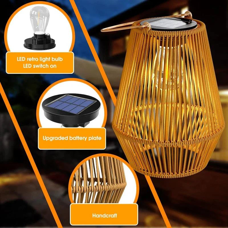 👻 Halloween Sale 49% OFF 👻 Kaliiqo™ Solar Radiant Rattan Glow Lantern